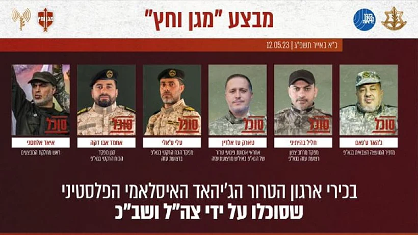 בכירי הג'יהאד האיסלאמי שחוסלו במבצע מגן וחץ