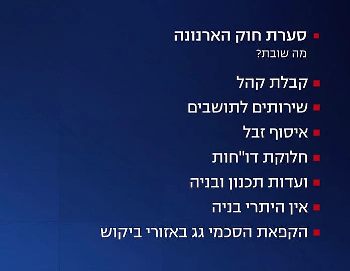 השירותים שמושבתים