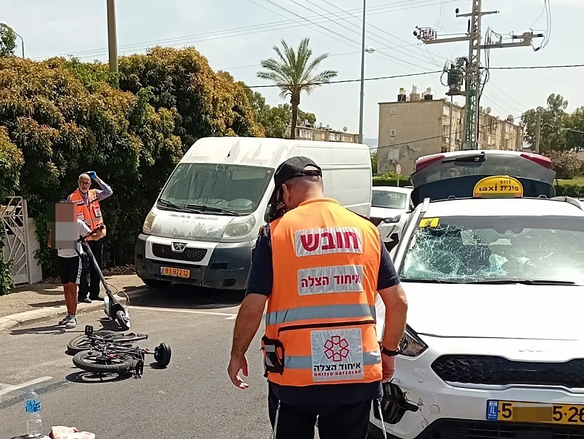 זירת התאונה בחיפה