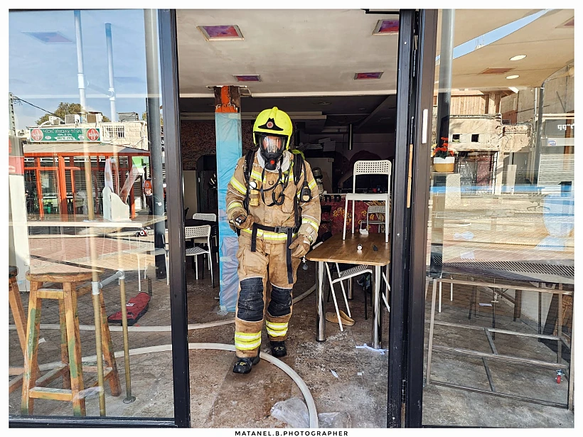 זירת אירוע דליפת הגז במסעדה בבאר שבע