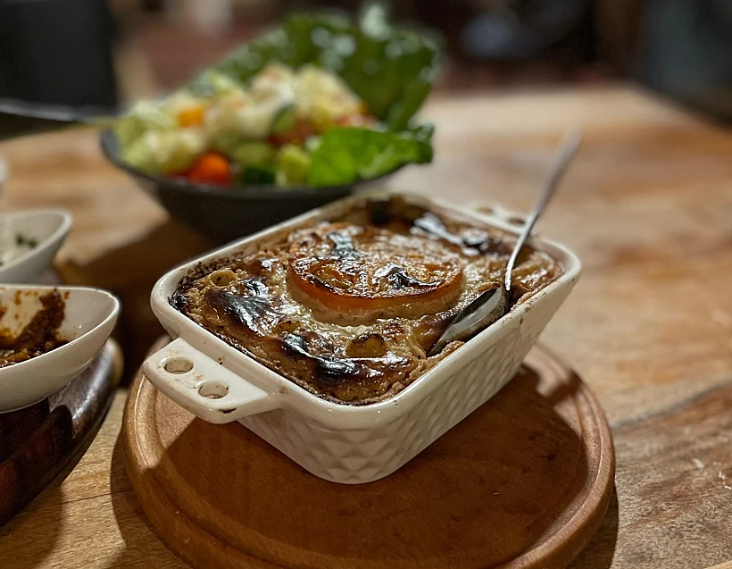 הסינייה הטבעונית במסעדת אל גליל בסלינה פרוד