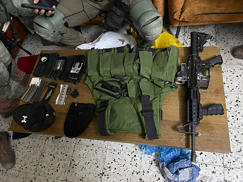 האמל''ח שהוחרם בפשיטה