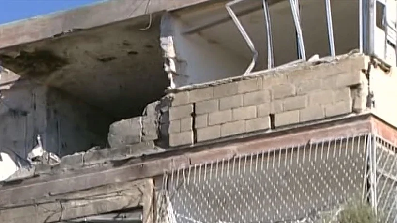 זירת פגיעת הרקטה בבניין בקריית מלאכי במבצע ''עמוד ענן'', 2012