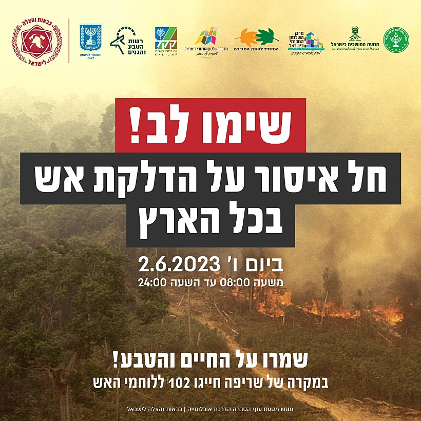 איסור הדלקת אש מחשש לשריפות