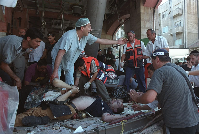 זירת הפיגוע במסעדת סבארו בירושלים, 2001