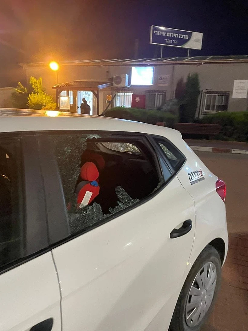 הרכב שנפגע בפיגוע ליד חווארה