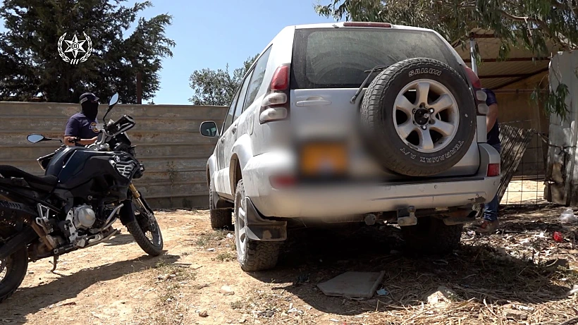 אחד מהרכבים שנתפסו בנגב