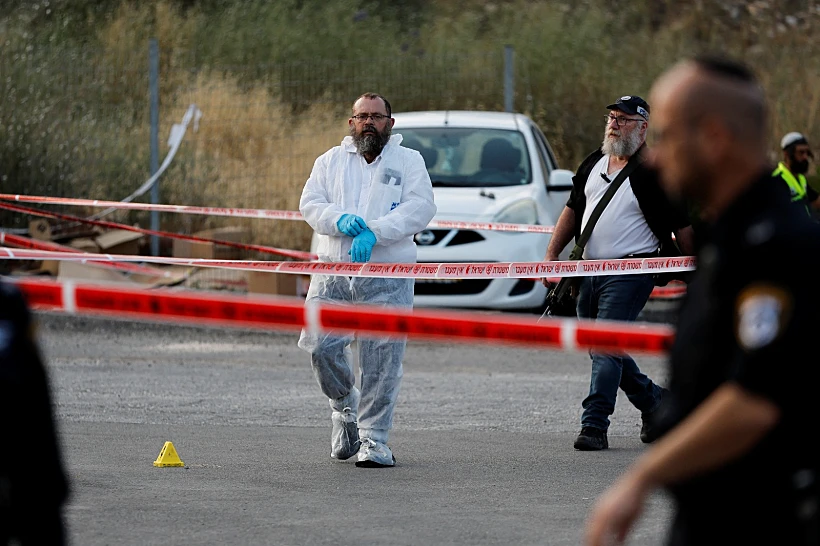 כוחות מז''פ בזירת הפיגוע בעלי