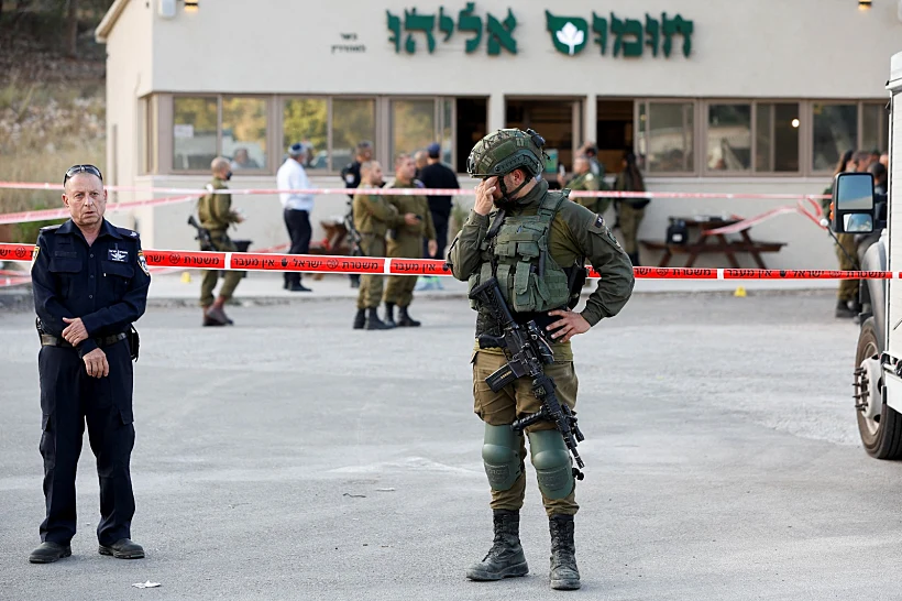 כוחות הביטחון בזירת הפיגוע בעלי