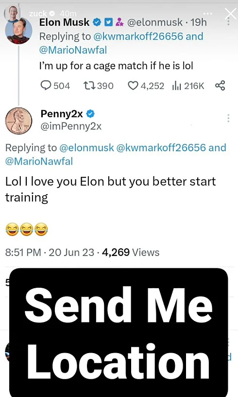 ההתכתבות בין אילון מאסק למארק צוקרברג