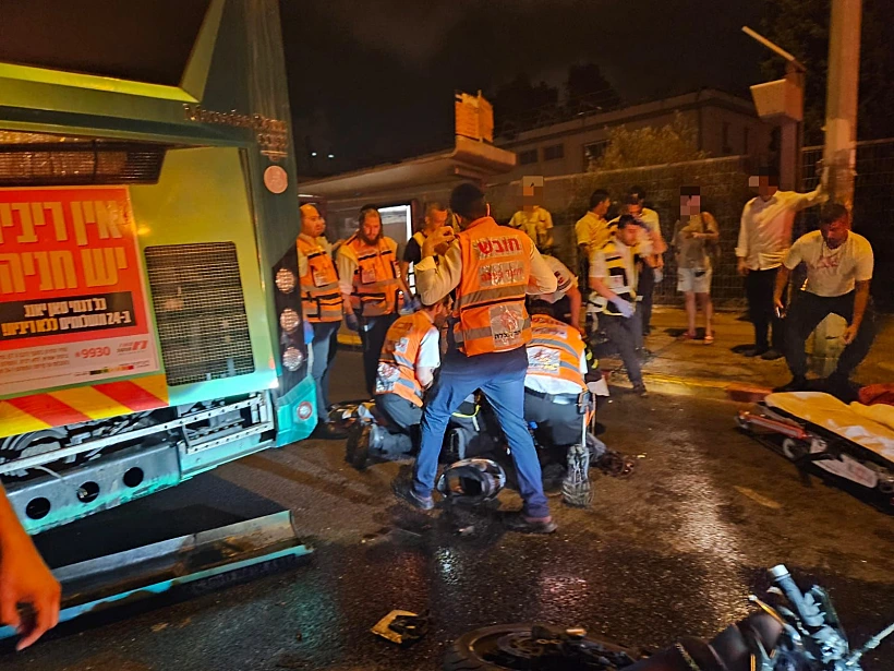 זירת התאונה בחיפה