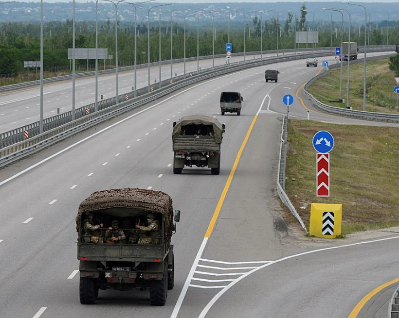 שיירות של ''כוח ואגנר'' בדרך למוסקבה