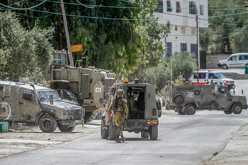 כוחות צה''ל בכפר עוריף הסמוך לשכם