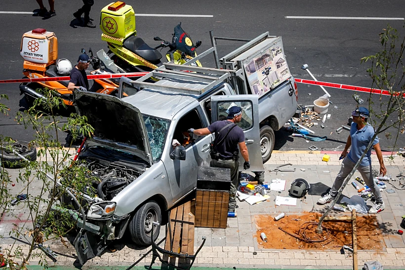 זירת הפיגוע בתל אביב