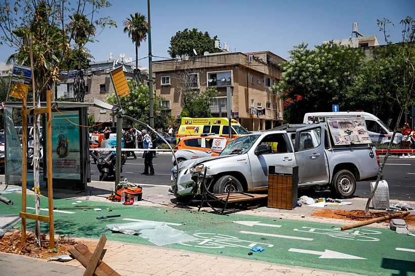 זירת הפיגוע בתל אביב