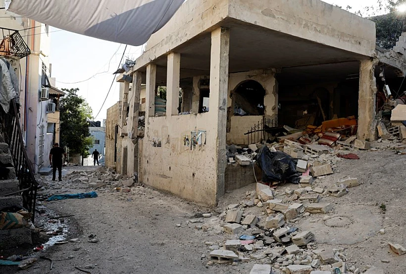 הרס ברחובות ג'נין