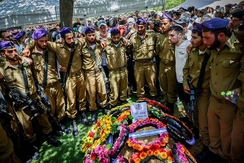 הלווייתו של סמ''ר שילה אמיר שנהרג בפיגוע ליד קדומים