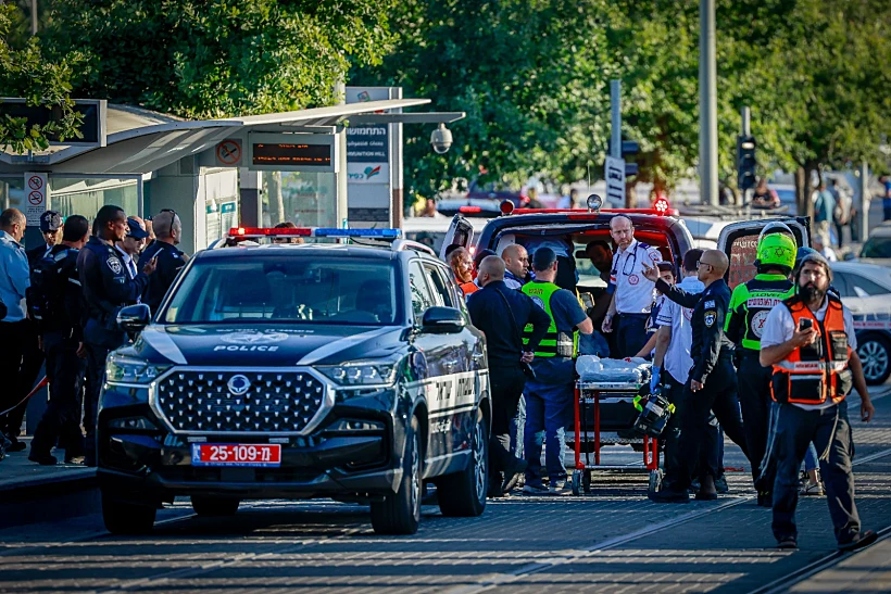 זירת ניסיון הפיגוע בתחנת הרכבת יצחק נבון בירושלים