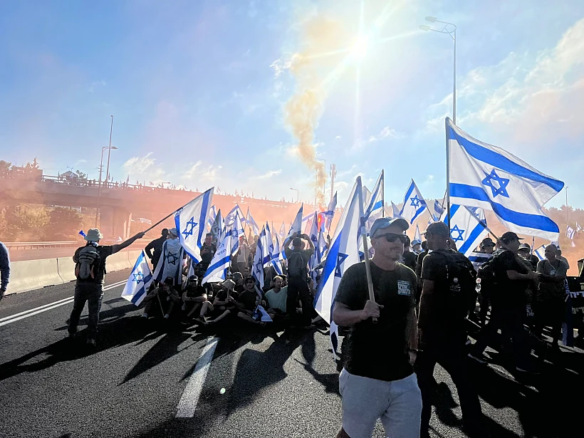 מחאה בכביש 433