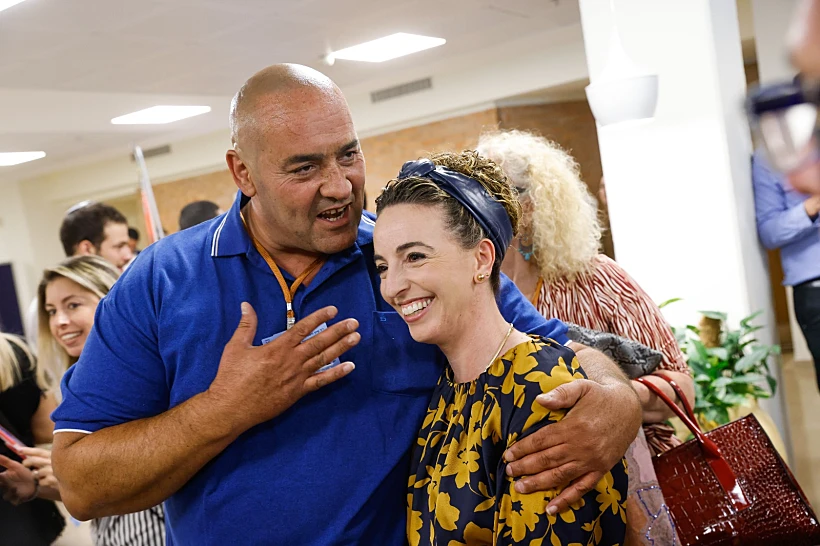 איציק זרקא עם ח''כ עידית סילמן (ארכיון)