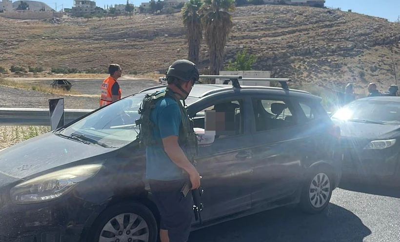 זירת הפיגוע סמוך לצומת תקוע