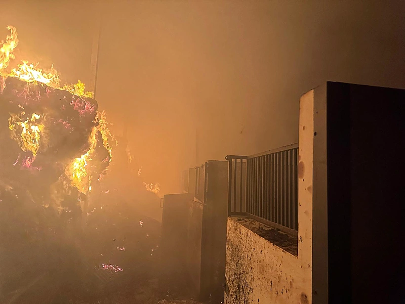 השריפה בחווה ליד צפת