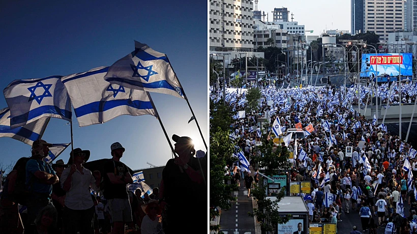 הפגנות בעד ונגד המהפכה המשפטית בת''א ובירושלים