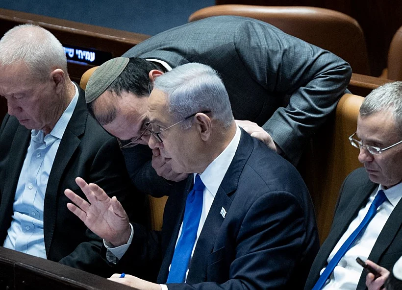 נתניהו, לוין, רוטמן וגלנט בכנסת