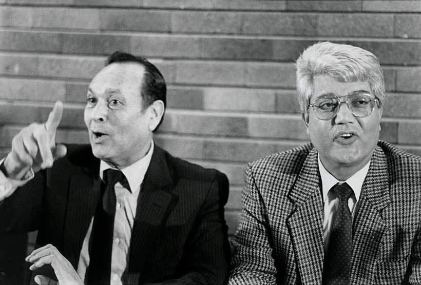 השרים דוד לוי ויצחק מודעי, 1987