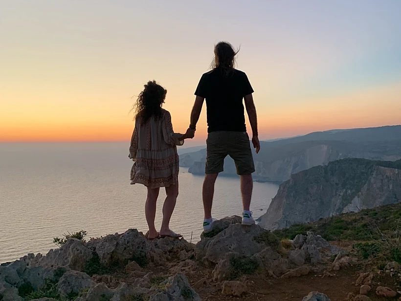 תצפית ב- Cliffs of Keri, זקינטוס
