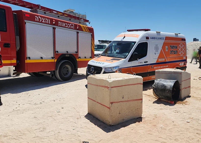 זירת התאונה באשדוד