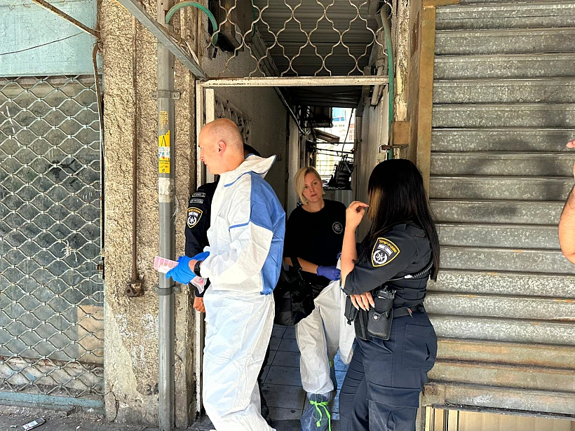 כוחות המז''פ בזירת הרצח בחיפה