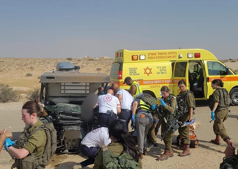 זירת התאונה בנגב