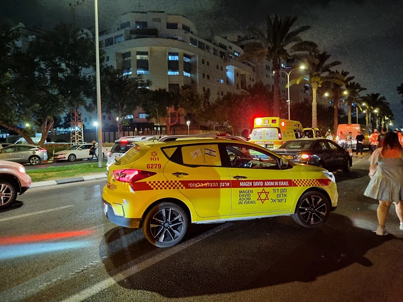 זירת התאונה באשדוד