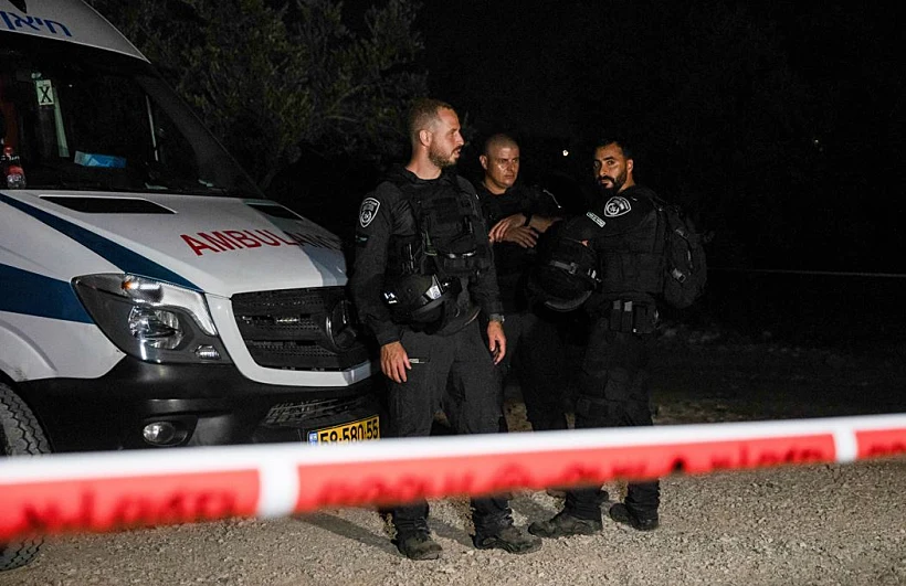 שוטרים בזירת הרצח באבו סנאן