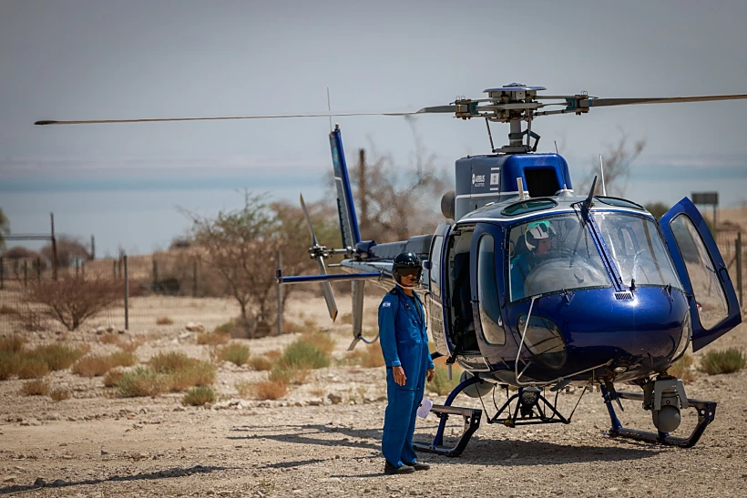 מסוק החילוץ שהגיע לעין גדי