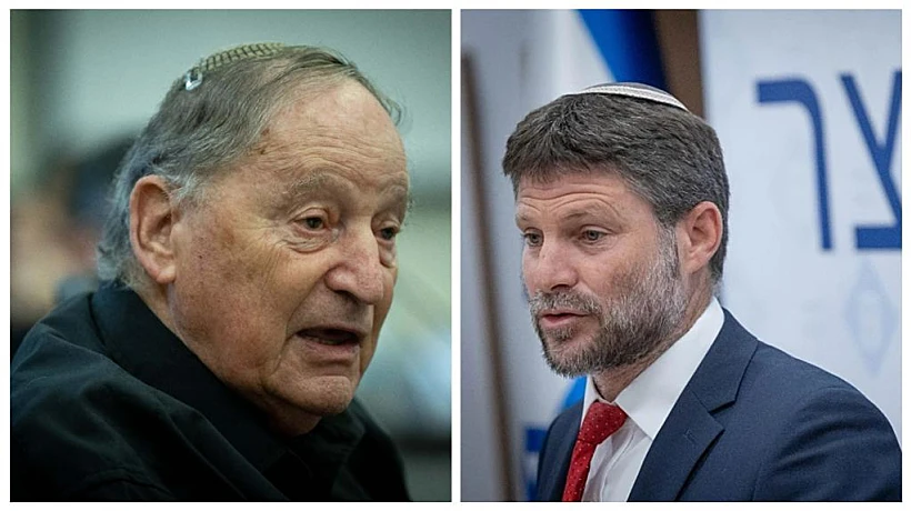 השר בצלאל סמוטריץ' ויו"ר ארגון המורים רן ארז