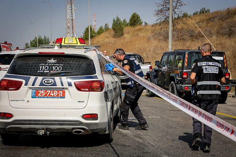 זירת פיגוע הדריסה במחסום מכבים