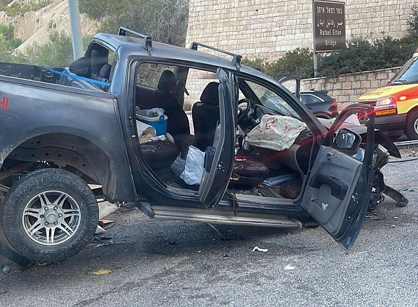 זירת הרצח בכביש 60 סמוך לאיכסאל