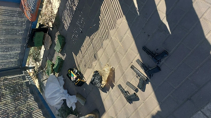 האמל''ח שנתפס בניסיון ההברחה בגבול ירדן