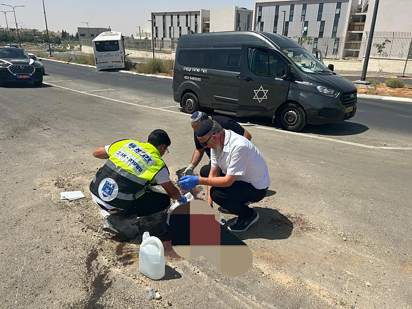 זירת תאונת האוטובוס בבאר שבע