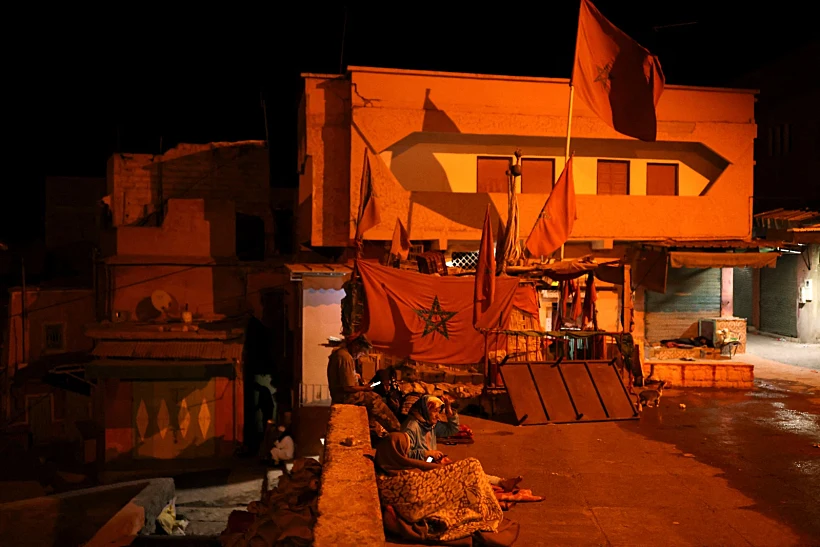 תושבי מרקש בלילה שאחרי רעידת האדמה