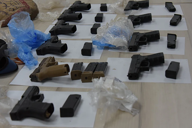 האקדחים שנתפסו באזור הצפון