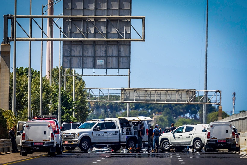 זירת מעצר הרכב החשוד בכביש 431
