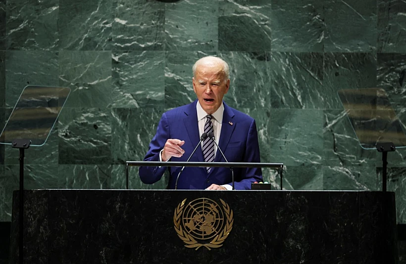 הנשיא ביידן נואם בפני העצרת הכללית של האו''ם