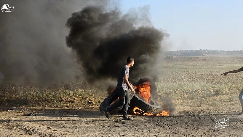 מהומות על הגדר ברצועת עזה