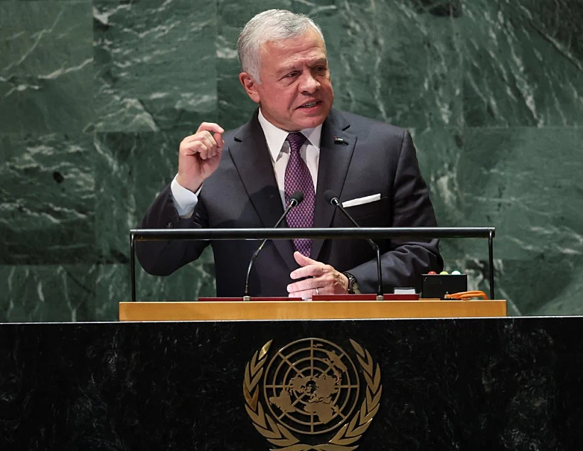 מלך ירדן עבדאללה השני נואם בפני העצרת הכללית של האו''ם