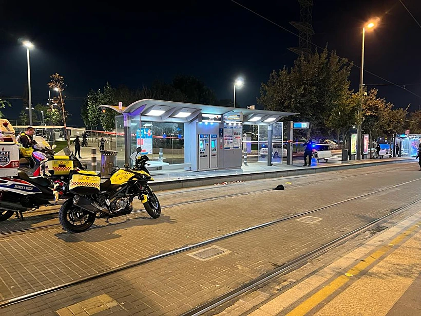 זירת הפיגוע בתחנת הרכבת גבעת המבתר בירושלים