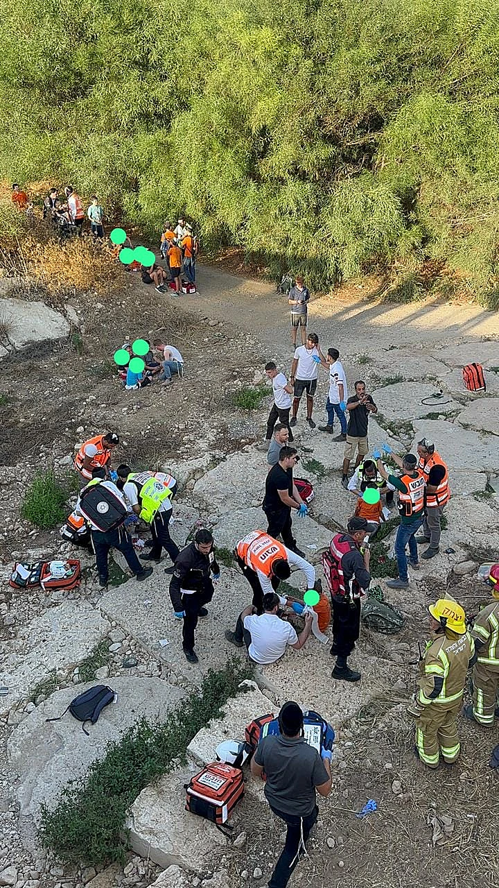 זירת התאונה בצומת אשתאול