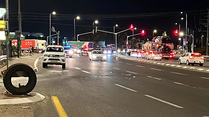 זירת הפיצוץ בכביש 3